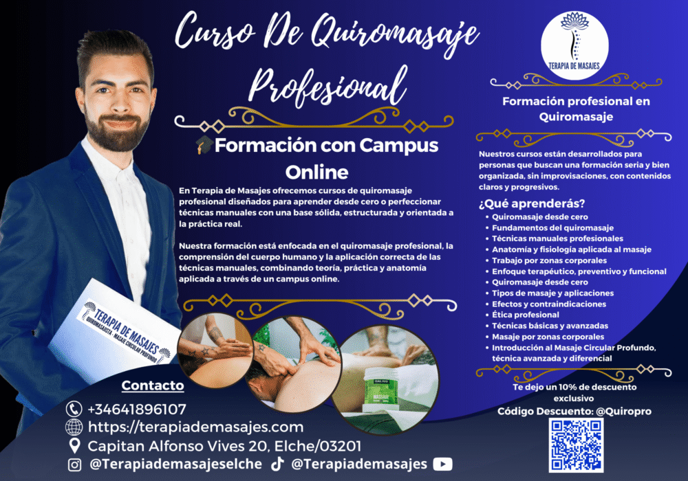 Curso de quiromasaje profesional terapia de masajes Curso de quiromasaje profesional terapia de masajes